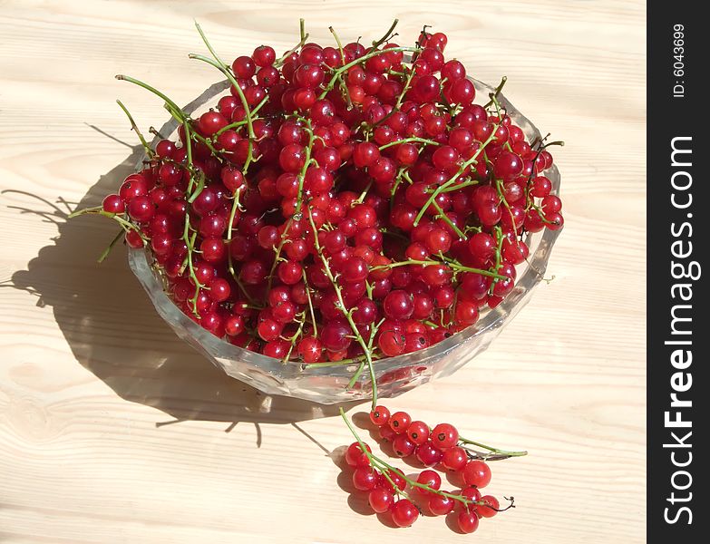 A red ripe currant berry