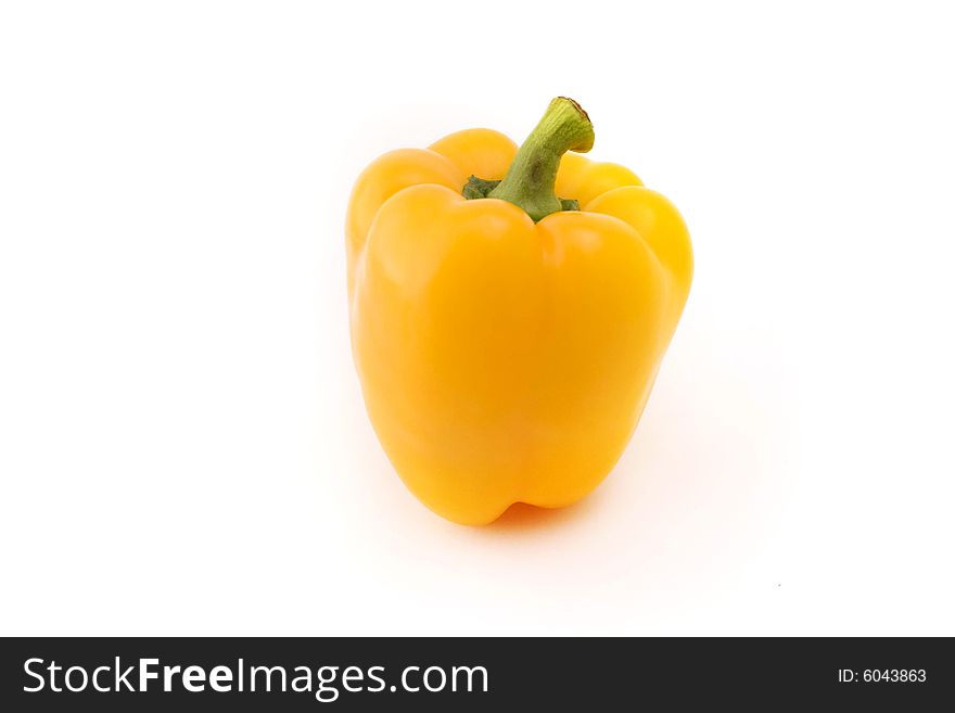 Yellow fresh pepper on white background. Yellow fresh pepper on white background