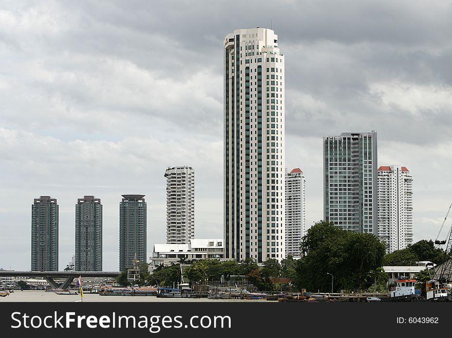 Many big buildings in Thailand at Asia. Many big buildings in Thailand at Asia