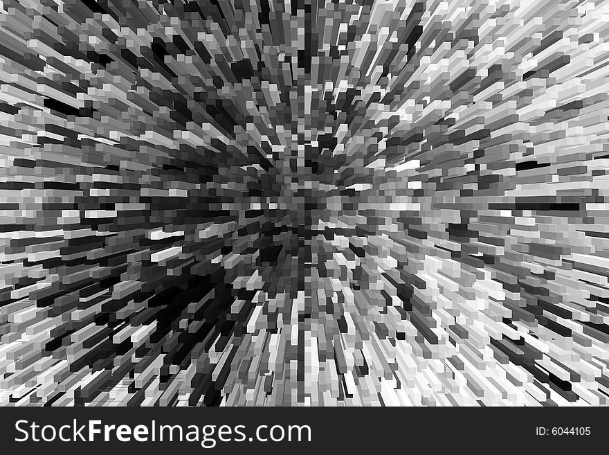 An abstract image that represents movement and explosion