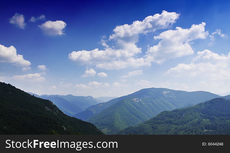 Beautiful view on Rhodope mountains from Bulgaria, Europe. Beautiful view on Rhodope mountains from Bulgaria, Europe