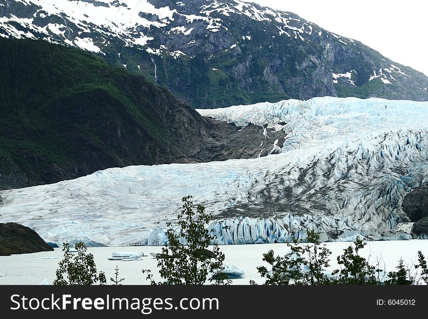 Near Juneau, Alaska; has been diminishing over the last 100 years. Near Juneau, Alaska; has been diminishing over the last 100 years