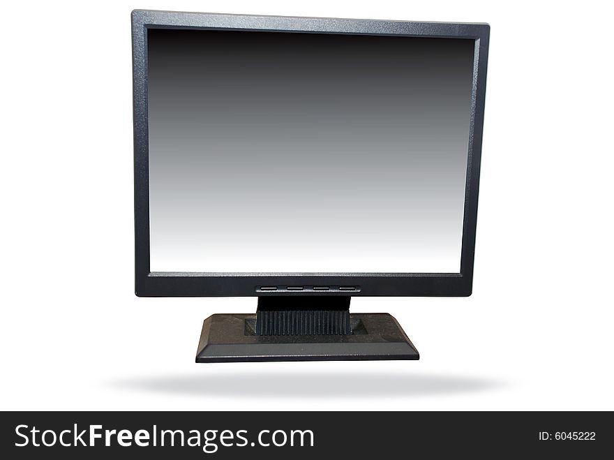 Lcd monitor image on the white background