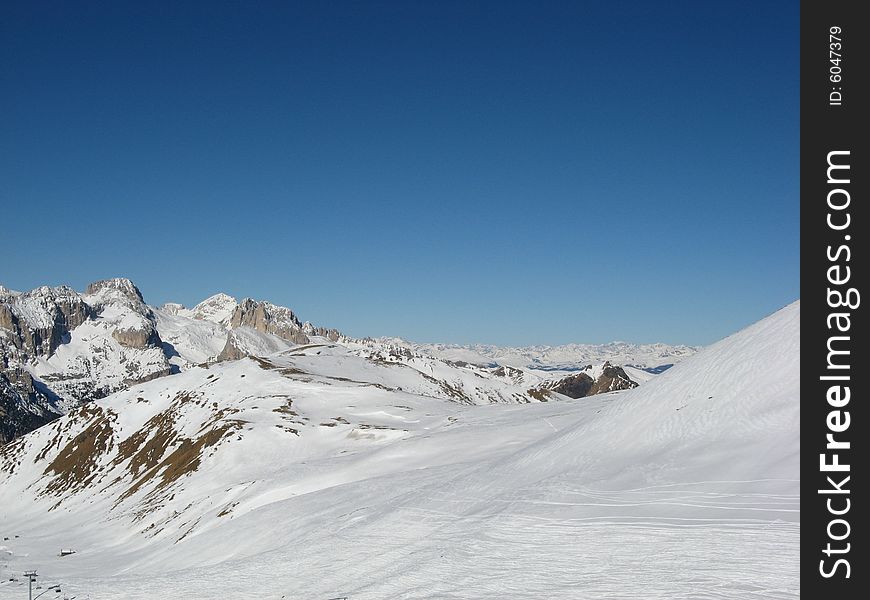 Mountain top in the dolomiti mountains