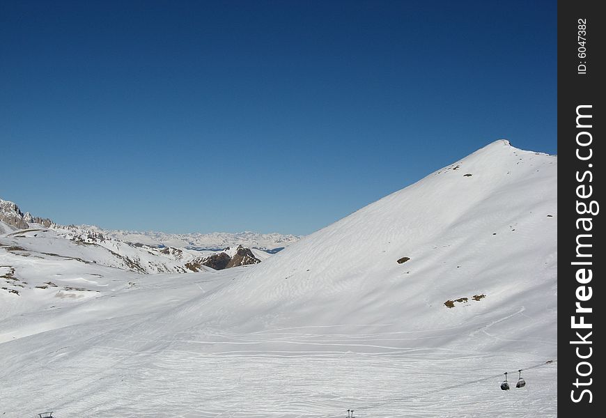 Mountain top in the dolomiti mountains