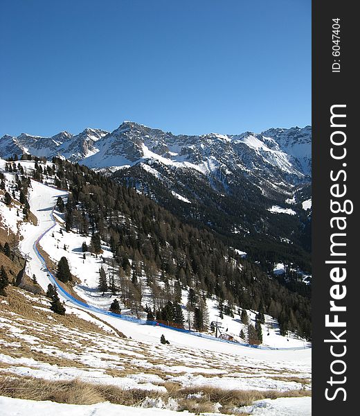 Mountain top in the dolomiti mountains