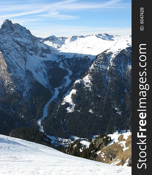 Mountain top in the dolomiti mountains