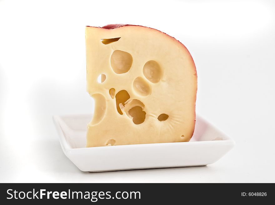 Swiss cheese isolated