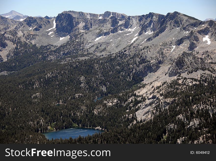 View from mammoth mountain in california