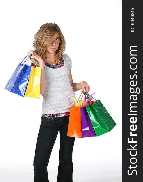 Girl With Shopping Bags