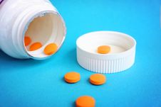 Yellow Tablets Royalty Free Stock Photography Yellow Tablets Royalty Free Stock Photography