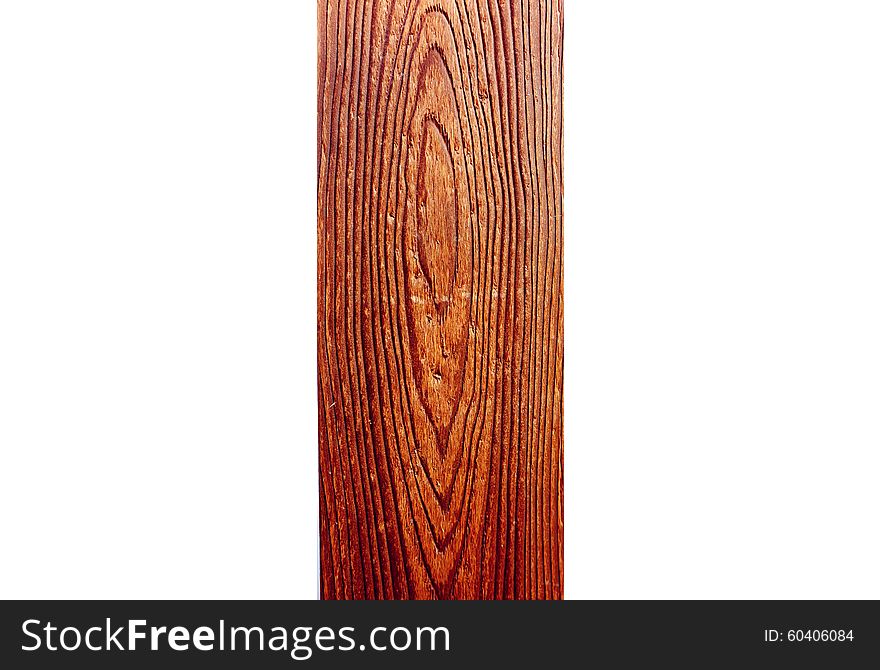 A covered with rings piece of wood. A covered with rings piece of wood