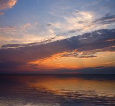 Colorful Clouds In Time Of Sunset Royalty Free Stock Images