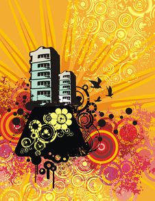 Building Silhouette Background Stock Image