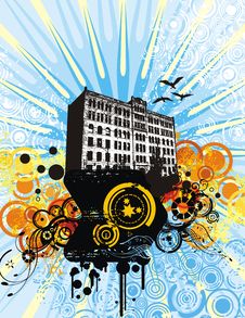 Building Silhouette Background Stock Photography