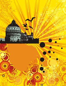 Building Silhouette Background Stock Image