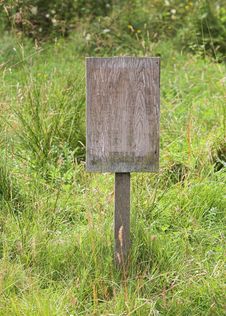 Blank Notice Board In Meadow Stock Photography Blank Notice Board In Meadow Stock Photography