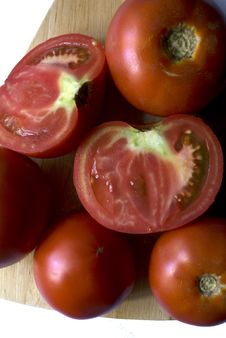 The Tomatoes On The Table Royalty Free Stock Image The Tomatoes On The Table Royalty Free Stock Image