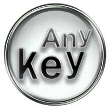 Any Key Icon Grey Stock Photo