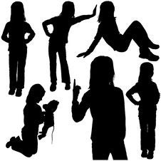 Childs Silhouettes Stock Photography Childs Silhouettes Stock Photography