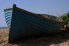 Abandoned Old Blue Fishing Boat Royalty Free Stock Photos Abandoned Old Blue Fishing Boat Royalty Free Stock Photos