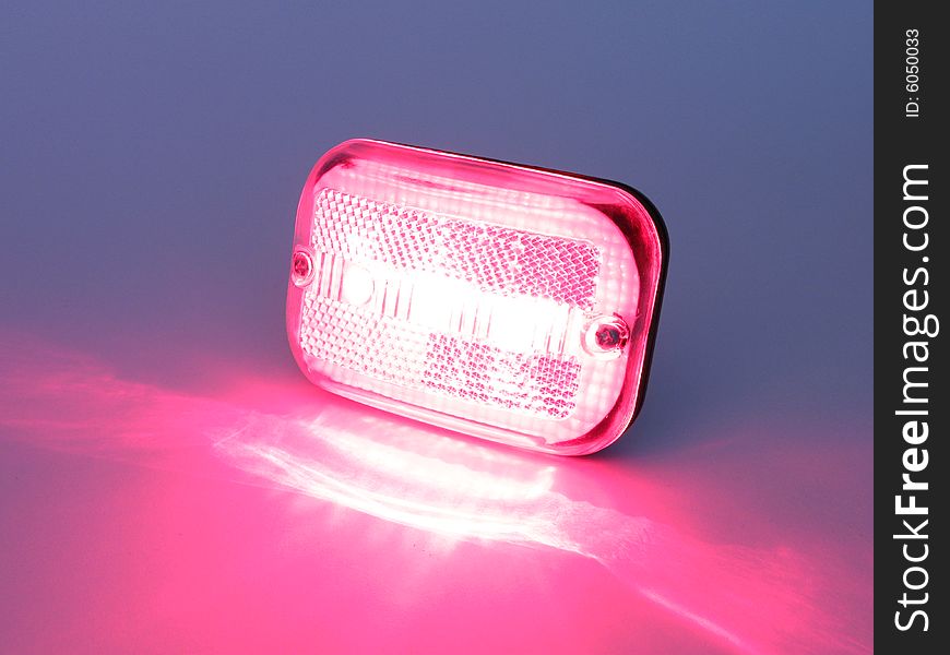 Red And White Rear Bicycle Light