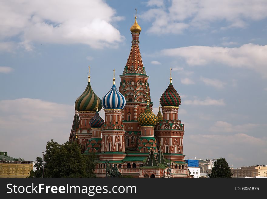 St. Basil cathedral in central Moscow. St. Basil cathedral in central Moscow.