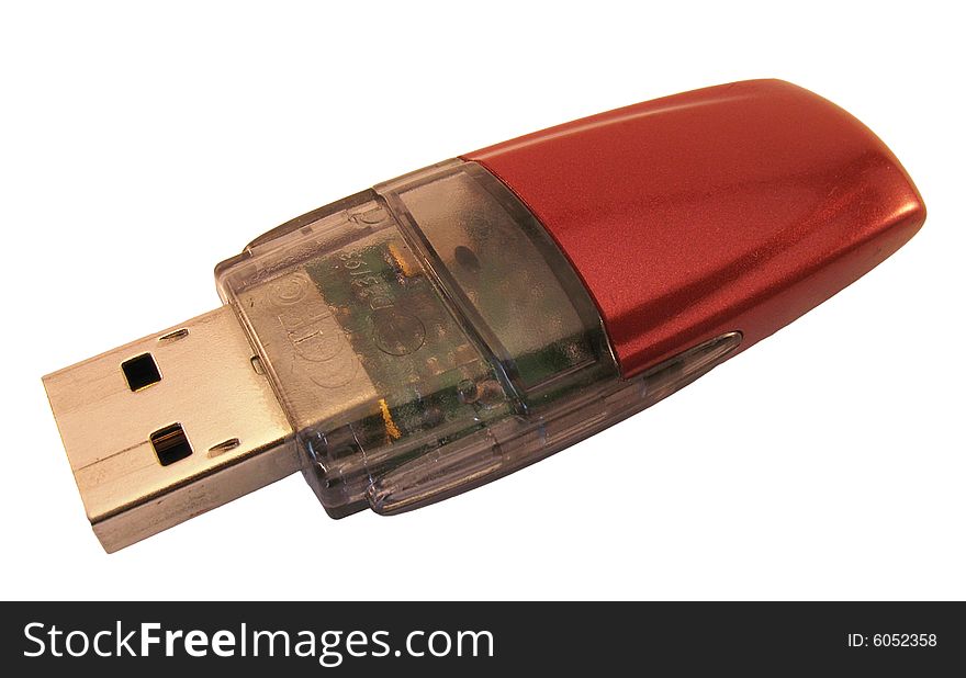 Red flash disk.