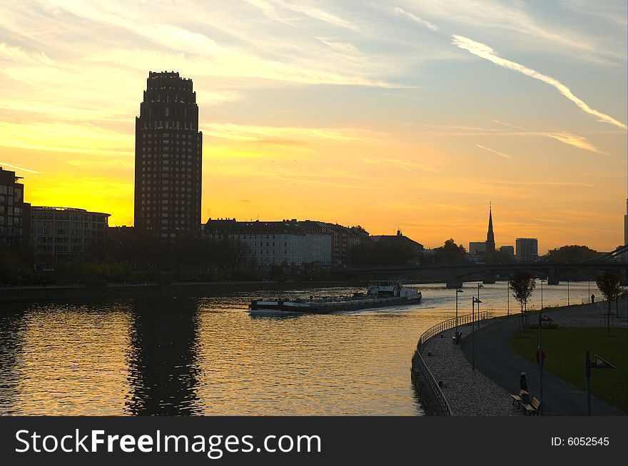 Panoramic of the city of Frankfurt. Panoramic of the city of Frankfurt.