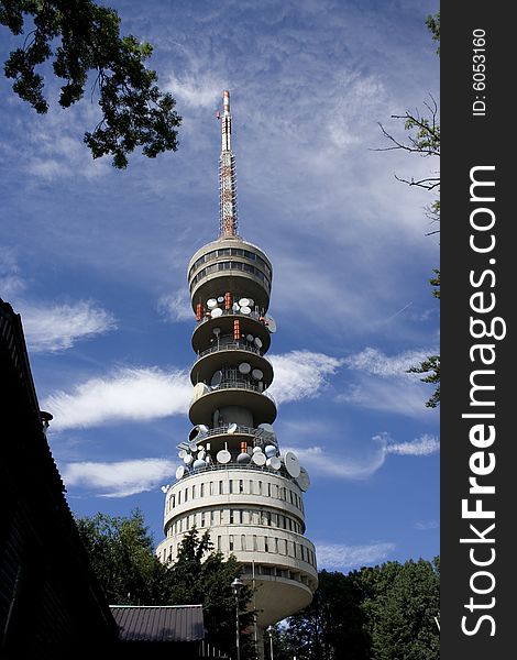 Radio and TV tower at hill Sljeme, Croatia. Radio and TV tower at hill Sljeme, Croatia.