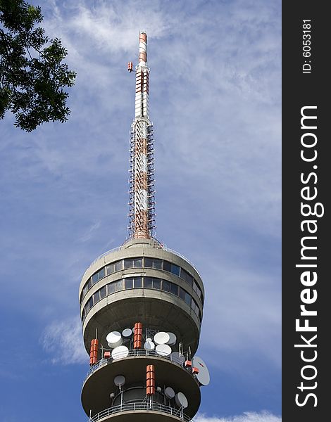 Radio and TV tower at hill Sljeme, Croatia. Radio and TV tower at hill Sljeme, Croatia.