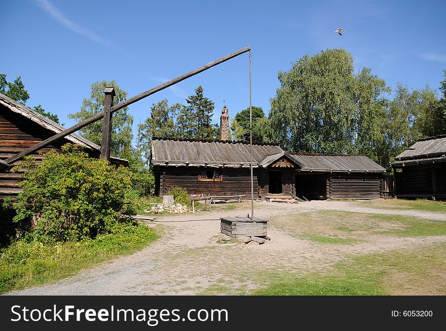 Typical swedish farmhouse in skansen park, stockholm. Typical swedish farmhouse in skansen park, stockholm