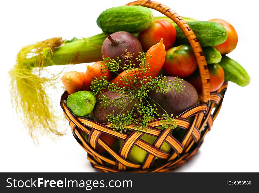 Vegetables In Wooden Basket