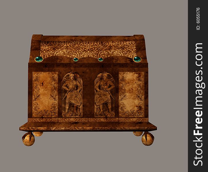 Digital antique chest for your artistic creations and/or projects
