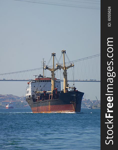 Cargo boat arrive Bosphorus Istanbul. Cargo boat arrive Bosphorus Istanbul.