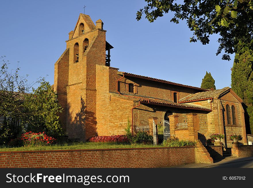 Church Saint Martin in the Lauragais near Toulouse