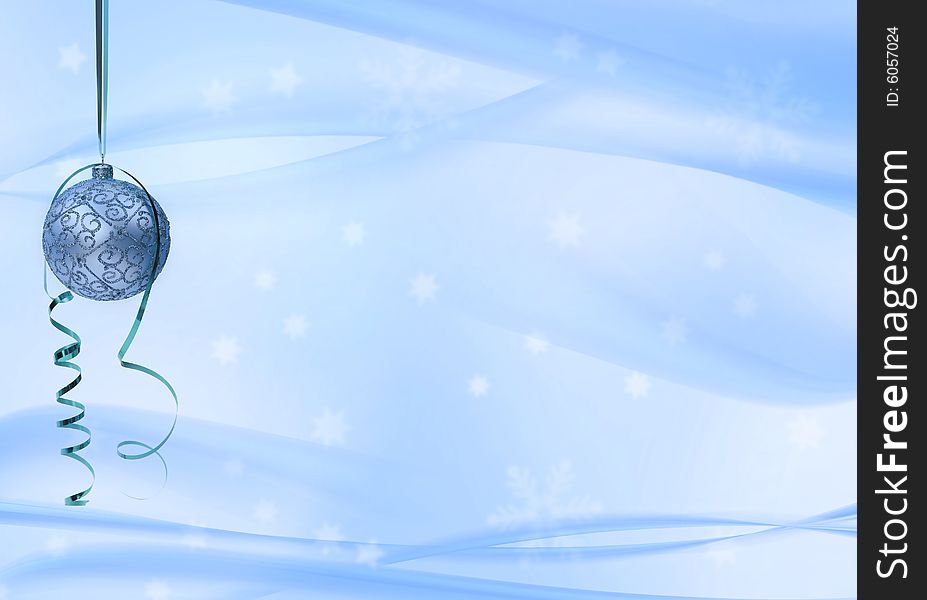 Winter snowflakes background with ornament