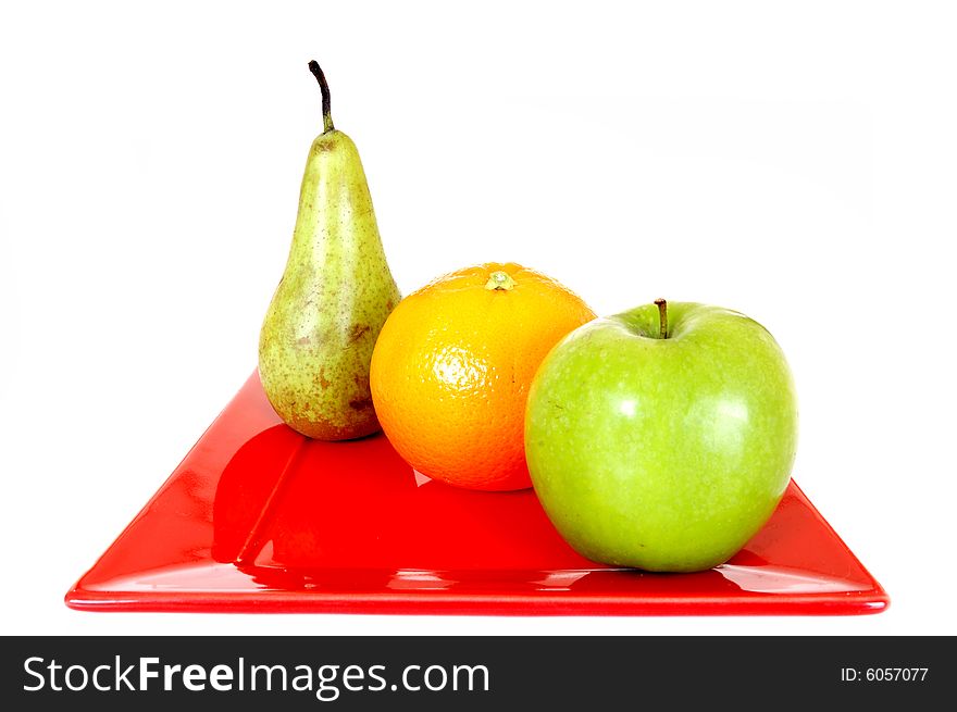 Fresh healthy colorful bio fruit full of vitamins, white background. Fresh healthy colorful bio fruit full of vitamins, white background