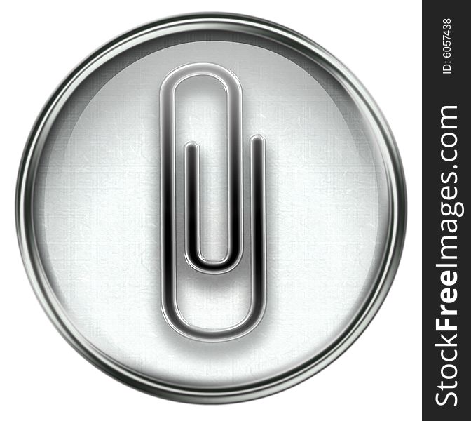 Paper Clip Icon Grey