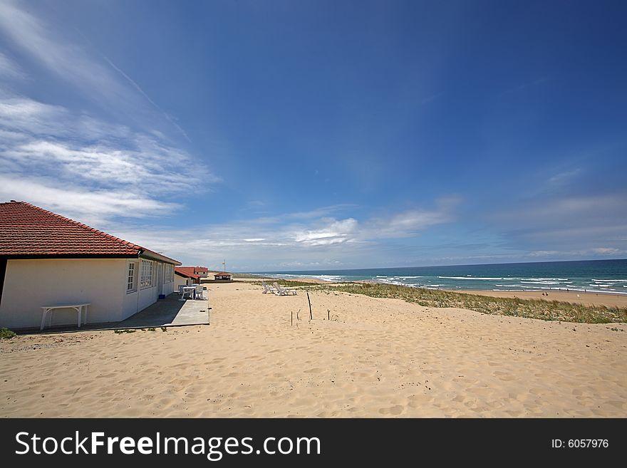 Summer holiday house on the Atlantic shore, France. Summer holiday house on the Atlantic shore, France