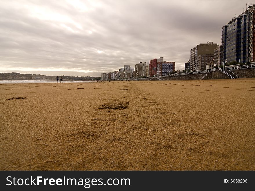 Beach of the north of Spain with a cloudy day. Beach of the north of Spain with a cloudy day