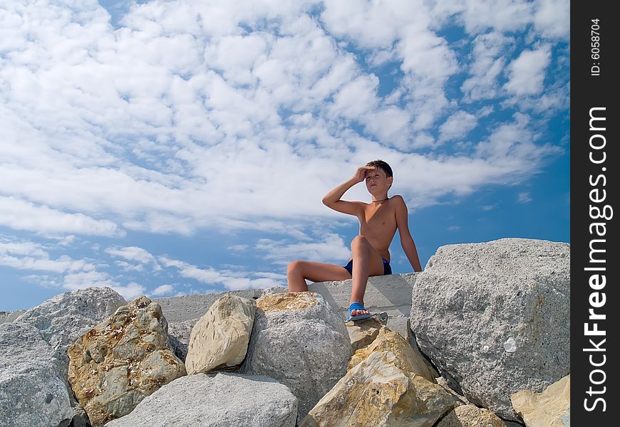 Child On Stones