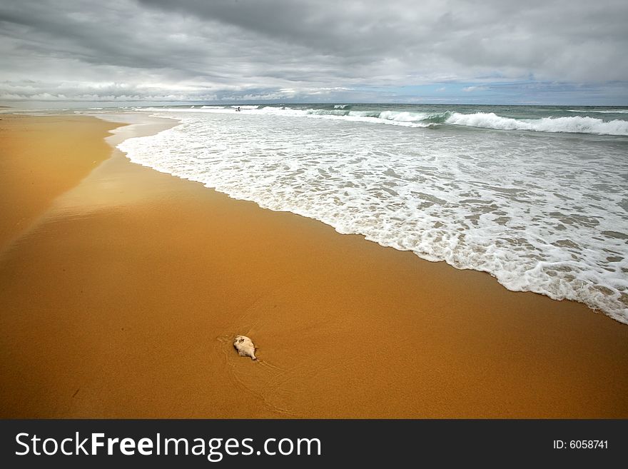 Stormy sky and waves of the Atlantic ocean, France. Stormy sky and waves of the Atlantic ocean, France