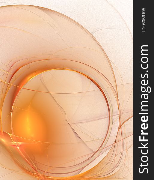 Computer rendered artistic orange circle fractal. Computer rendered artistic orange circle fractal.