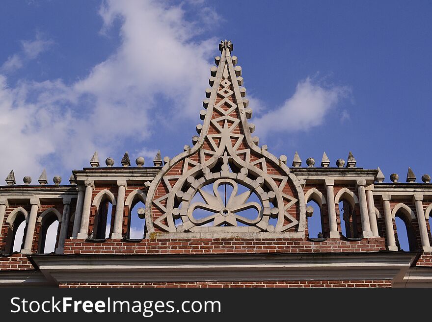 Architectural detail of the Palace of Catherine the Great in Moscow. Architectural detail of the Palace of Catherine the Great in Moscow