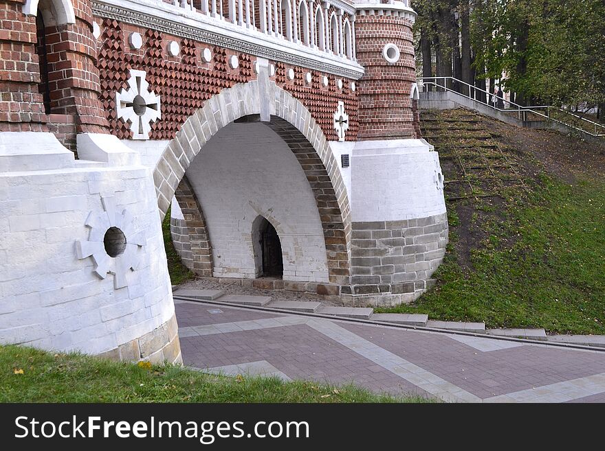 Architecture Details Of Historical Buildings In Moscow Park