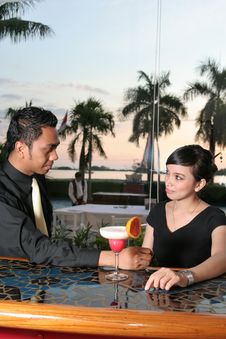 Couple At Bar Stock Photography Couple At Bar Stock Photography