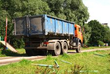 Orange Dump Truck Stock Photo Orange Dump Truck Stock Photo