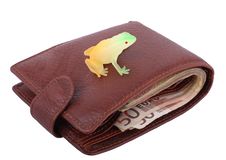 Wallet With Frog Royalty Free Stock Photography