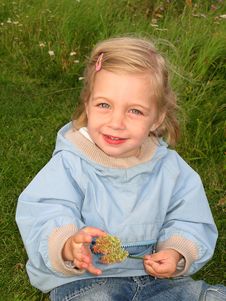 Little Girl With Flower Royalty Free Stock Image